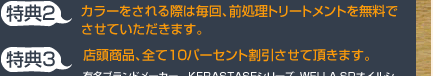 特典２ 店頭商品、全て10パーセント割引させて頂きます。